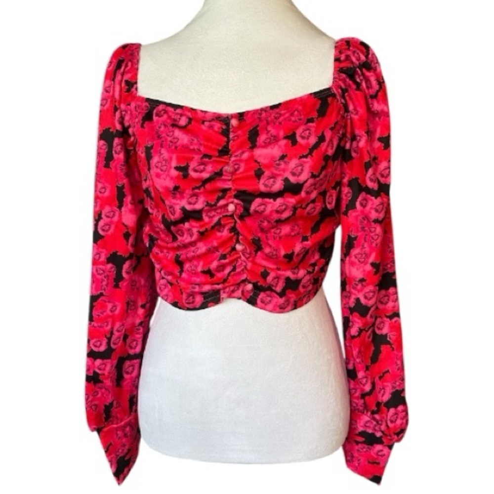Vibrant Floral Long Sleeve Blouse large